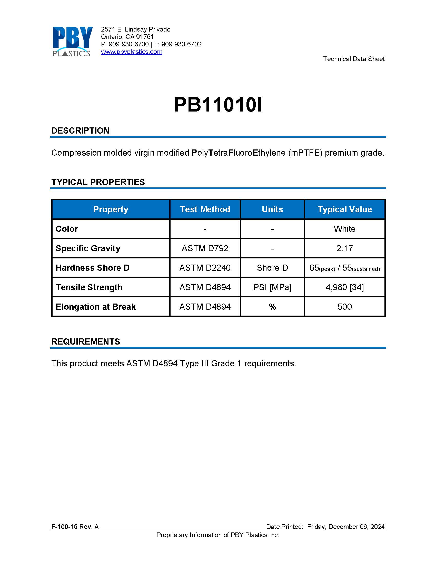 PB11010I_VirginModPTFE-PMDX_TDS